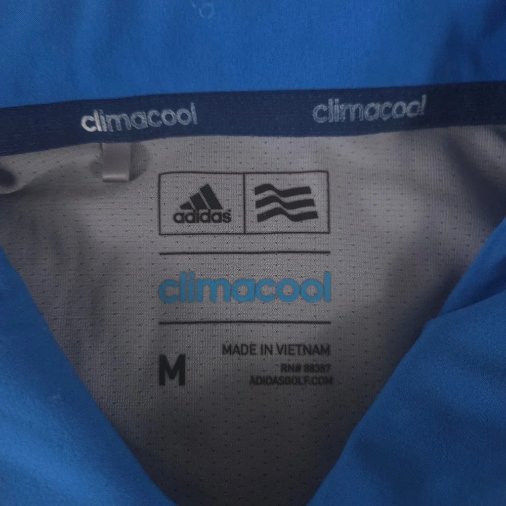 Adidas Polo Shirt Mens M Climacool Indian Creek Mesh Performance Short Sleeve